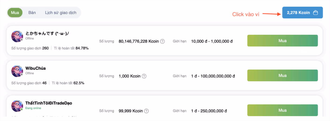 hướng dẫn chuyển đổi kcoin