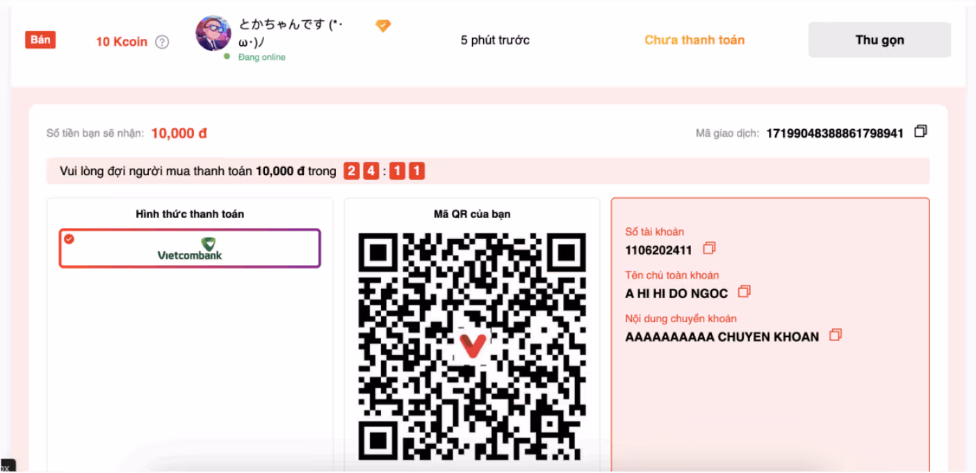 hướng dẫn chuyển đổi kcoin