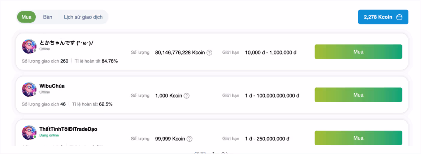 hướng dẫn chuyển đổi kcoin