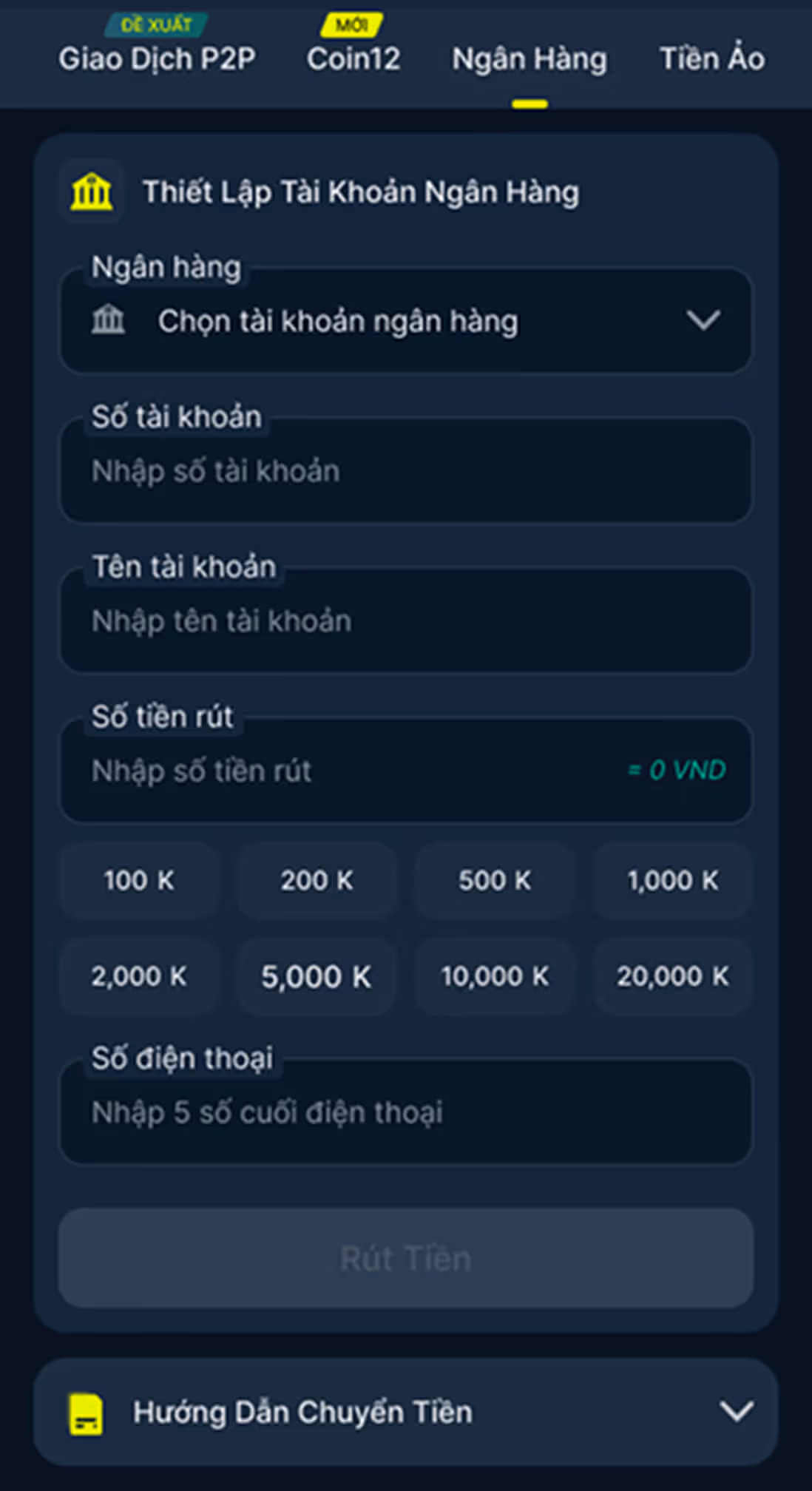 Hướng Dẫn Rút Tiền Qua Ngân Hàng